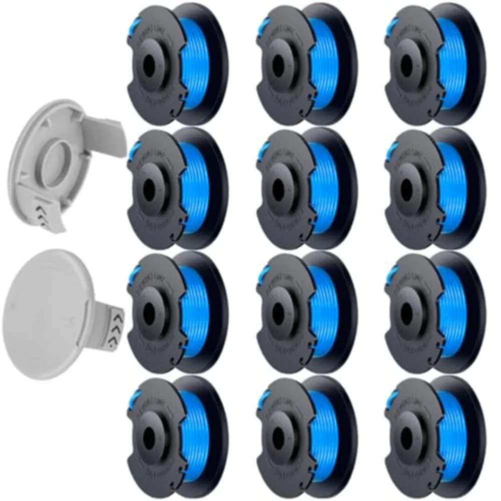 AC14RL3A Auto Feed Spool Refills for Lawn - 12 Count Pre-Wound Spools 11 ft 0.065 in Line with 2 Protective Covers