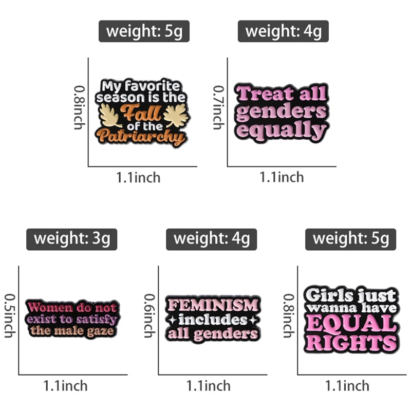 Женские эмалированные булавки с мощностью, изготовленные на заказ, все гендеры, равно броши, значки на лацканах, феминизм, ювелирные изделия, подарок для друзей