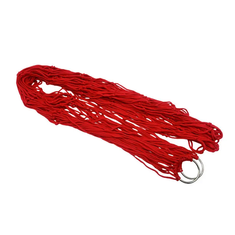 Outdoor Hammock Swing Camping Anti-rollover Nylon Rope Net Bag Tree Hanging Thickened Ultra-light Fishing Net Hammock