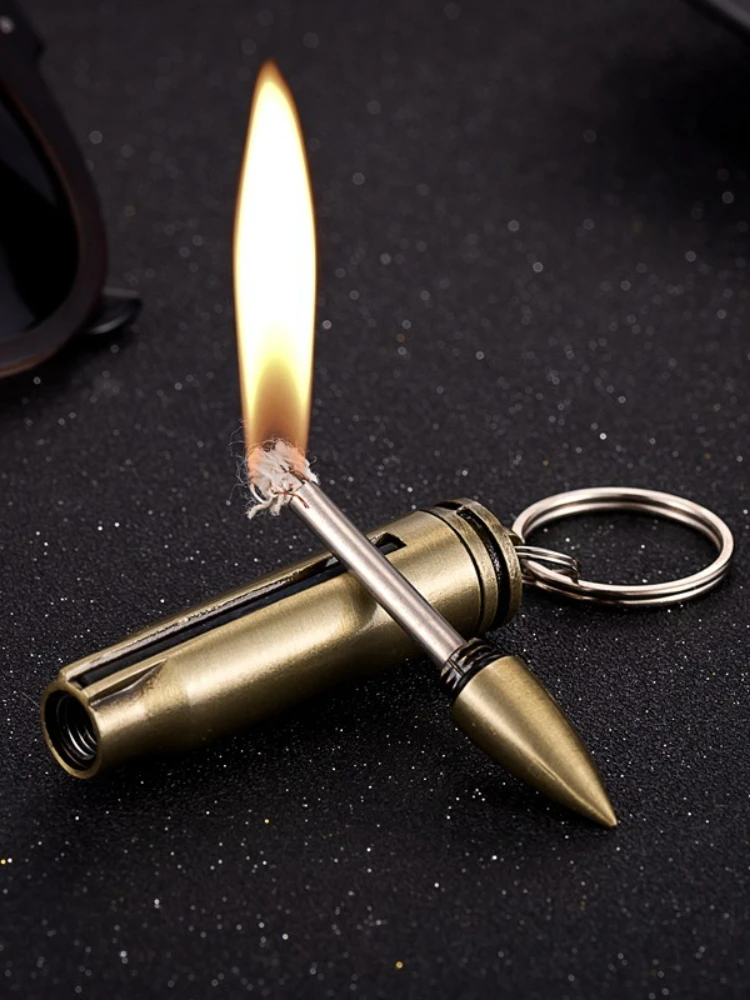 Briquet multifonctionnel en métal, petit allumette d'occasion 10000 fois, porte-clés, allume-cigare et accessoires pour fumer, offre spéciale