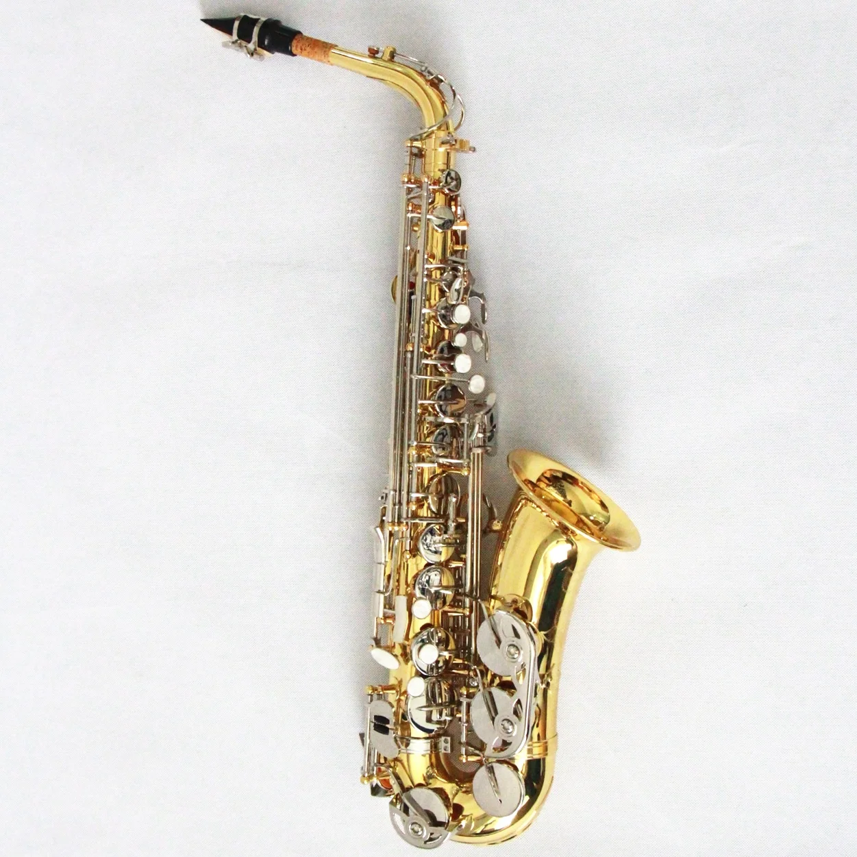 

Standard Level Alto Saxophone Student Saxophone Alto Golden Body Nickel Key Saxophone High Quality