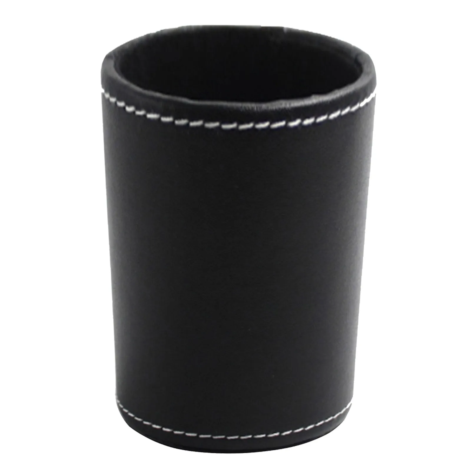 1Pcs Round PU Pen Holder Made of Premium PU for Desk Organization Clean Tidy Workspace Desktop Pencil Container Office