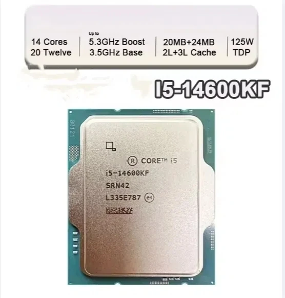 i5 14600KF CPU Processor Core i5-14600KF LGA 1700 New But Without Cooler Price including tax