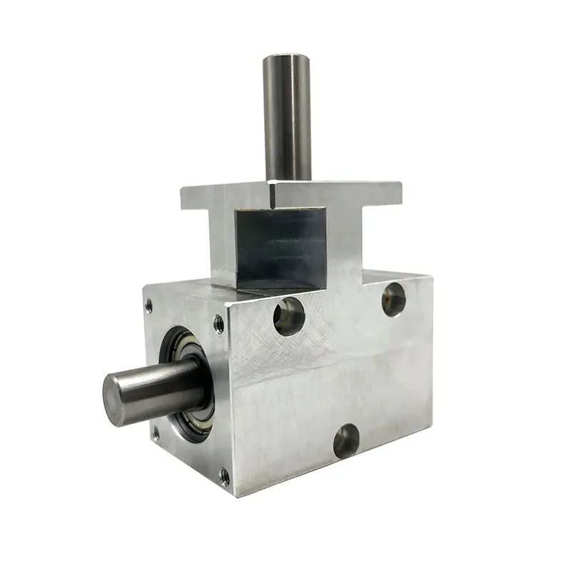 Angle Gear 1:1 Helical Bevel Gear Shaft 12mm Codirectional Double Output Shaft 90 Degree Differential Gearbox