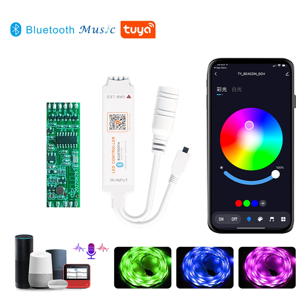 

fit for tuya Graffiti Bluetooth 24 key intelligent LED controller RGBWC light strip graffiti Bluetooth controller music