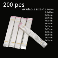 Transparent OPP self-adhesive polyethylene plastic bag jewelry gift package self sealing biscuit candy package glass paper bag