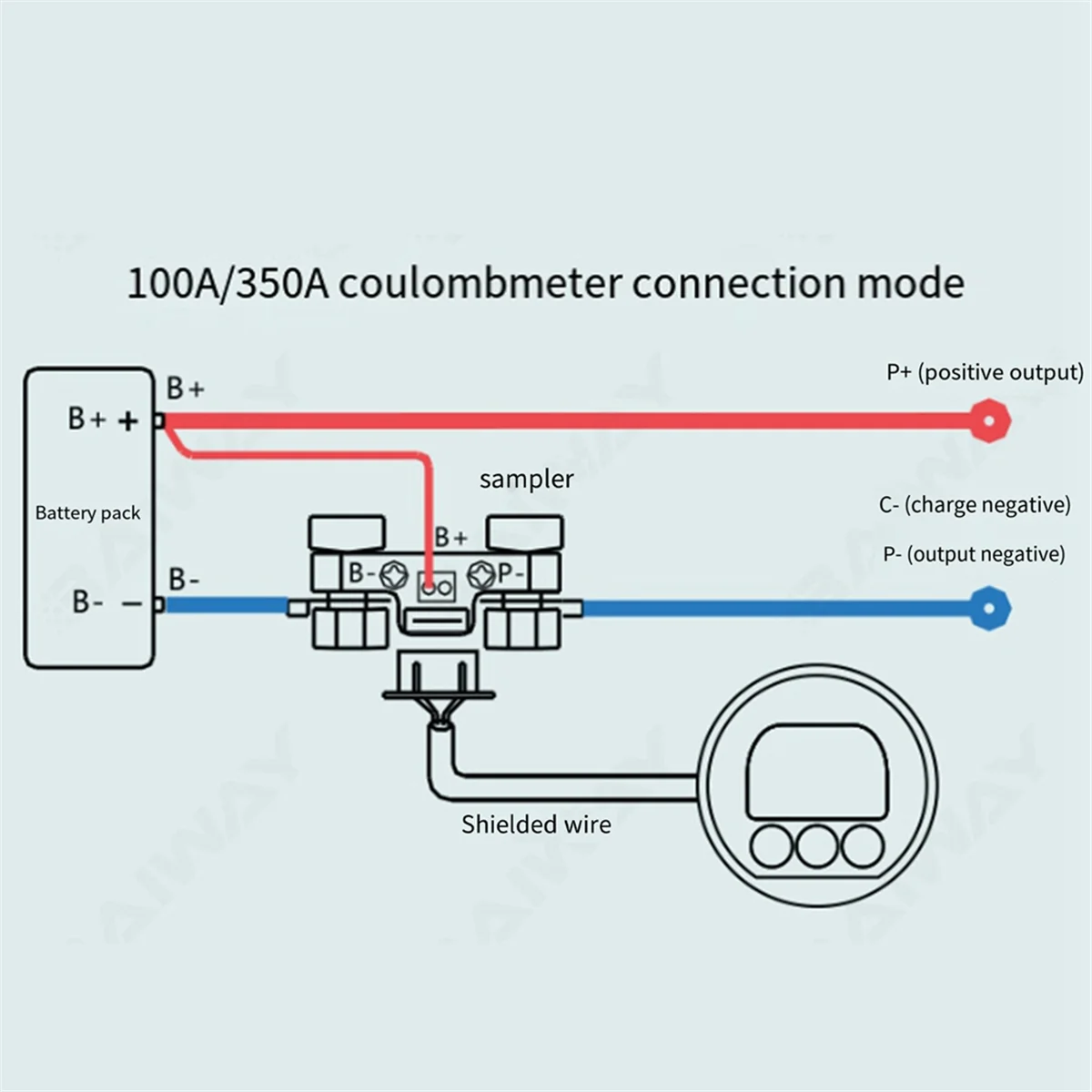 DC 8-80V 350A TR16 Battery Tester Coulomb Counter Meter Battery Capacity Indicator Ammeter Voltmeter Battery Tester