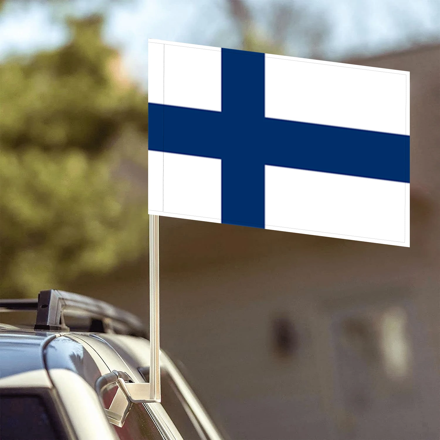 Flagnshow 100% Polyester Finland Car Flags
