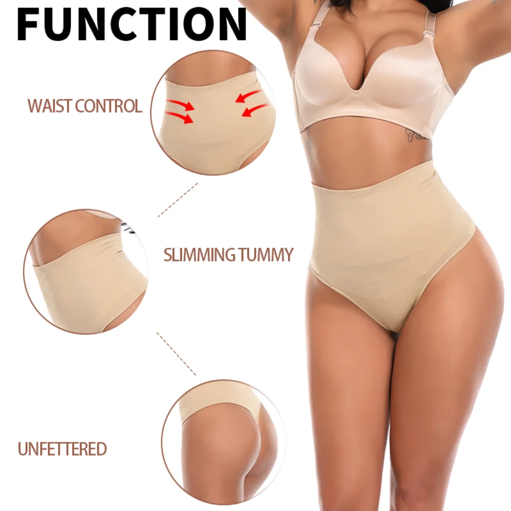 TUNIBeverer-Culotte de contrôle amincissante pour femme, string taille haute, lève-fesses, lingeries sexy, vêtements en saillie, body shaper