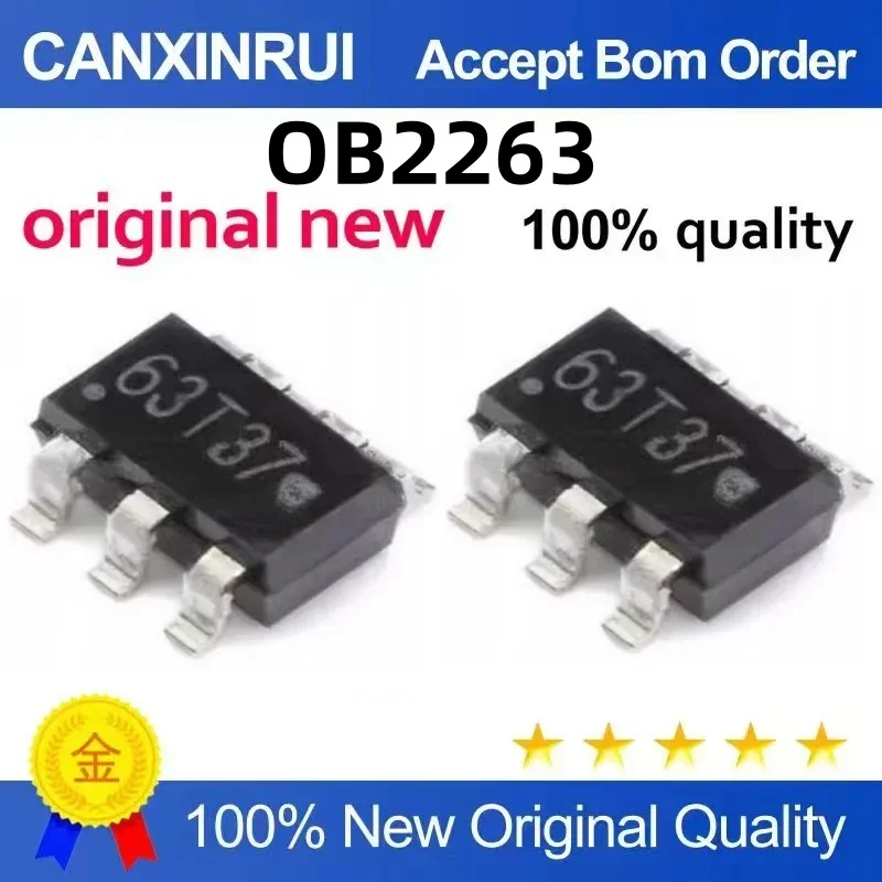 (5-100 pieces) Brand new original OB2263 63D30 OB2263MP silk screen 63XXX 6-pin 63 head chip in stock
