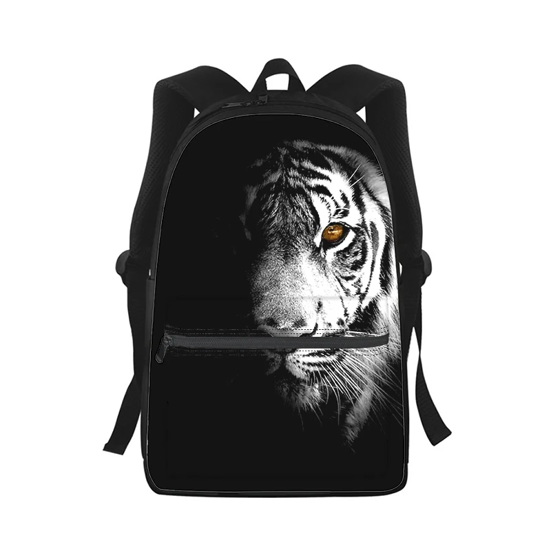 fiercely tiger Men Women Backpack 3D Print Fashion Student School Bag Laptop Backpack Kids Travel Shoulder Bag