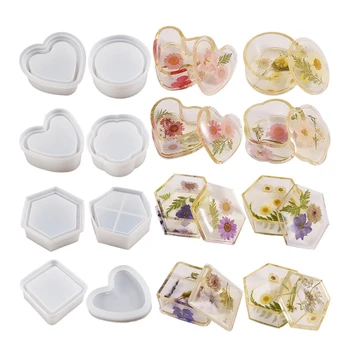 DIY 촛대 화분 사탕 보석 상자 공예 R3MC에 대 한 Flexbible 실리콘 몰드