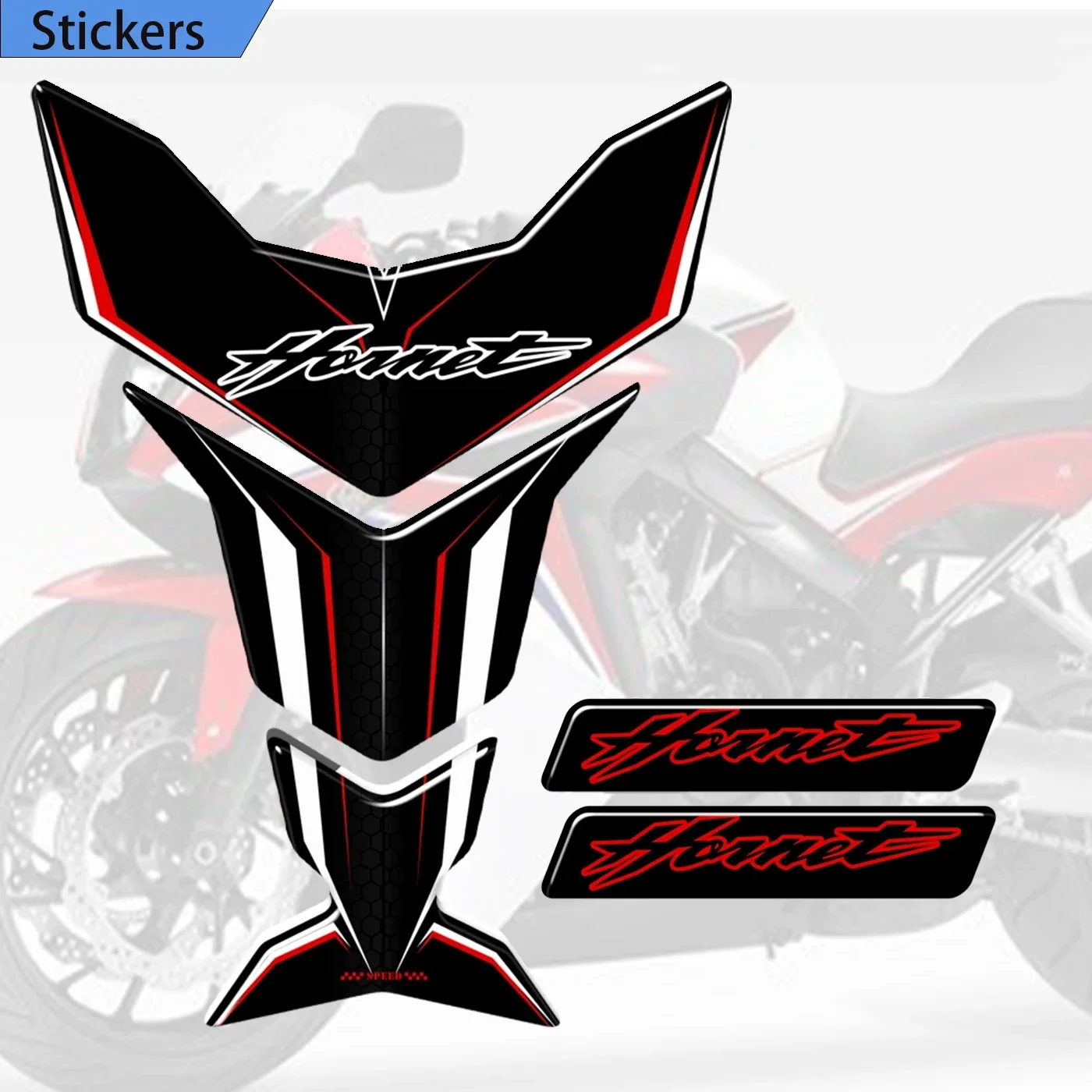 For Honda Hornet 160 919 CB600F CB250F 160R 250 600 900 Tank Pad Protection Stickers Gas Fuel Oil Kit Knee Fish Bone