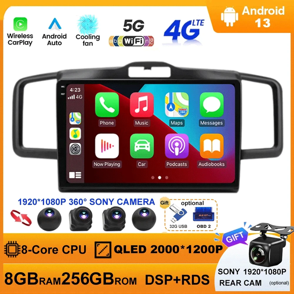 

Android 13 For Honda Freed 1 2008 - 2016 Car Radio Multimedia Video Player Navigation Stereo GPS Carplay QLED DSP Android Auto