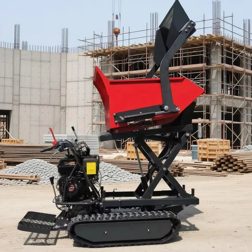 Diesel Mini / Portable All-Terrain Hill Climbing Crawler Transporter & Self-Dumping Dump Truck Hydraulic Lift
