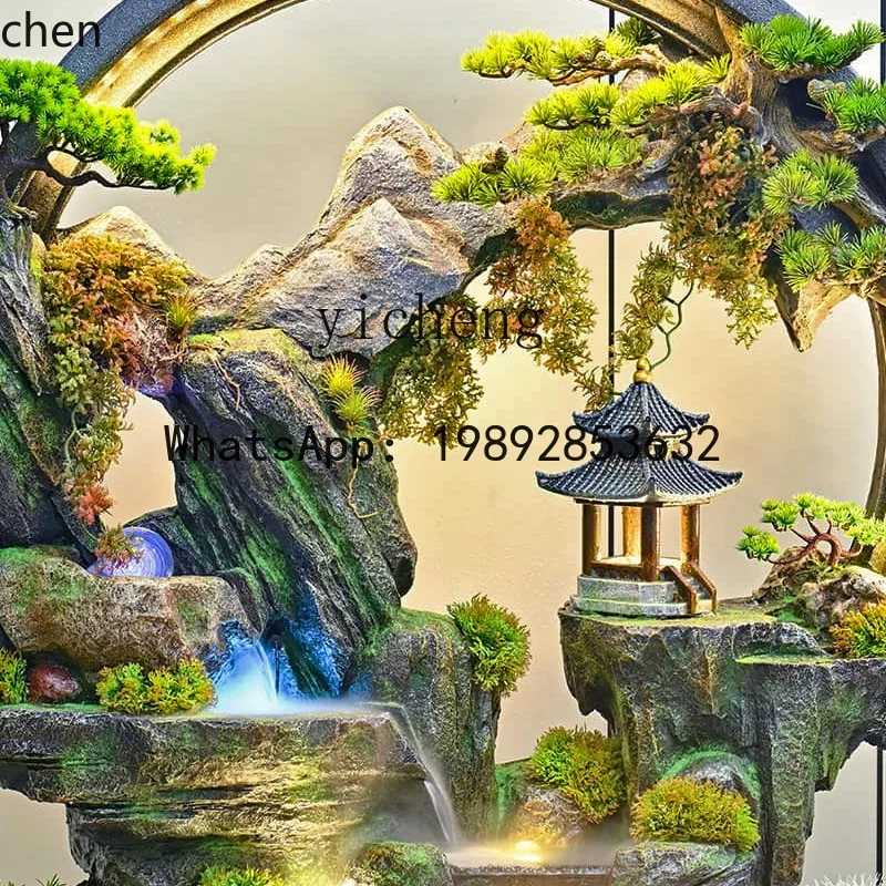 AA decorative ornaments landscape rockery water curtain wall landscaping store opening entrance lucky