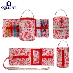 QZLKNIT Empty Portable Knitted Wool Bags Small Yarn Storage Bag Foldable Cerchet Hooks Bags for Sewing Tools Accessories Gift