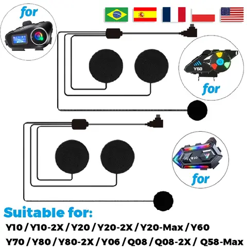 오토바이 헬멧 블루투스 인터콤 헤드셋, Q58max, Y10, Y10-2x, Y20, Y20-2x, Y20max, Y60, Y70, Y80, Y80-2x, Y06, Q08, Q08-2x 에 적합