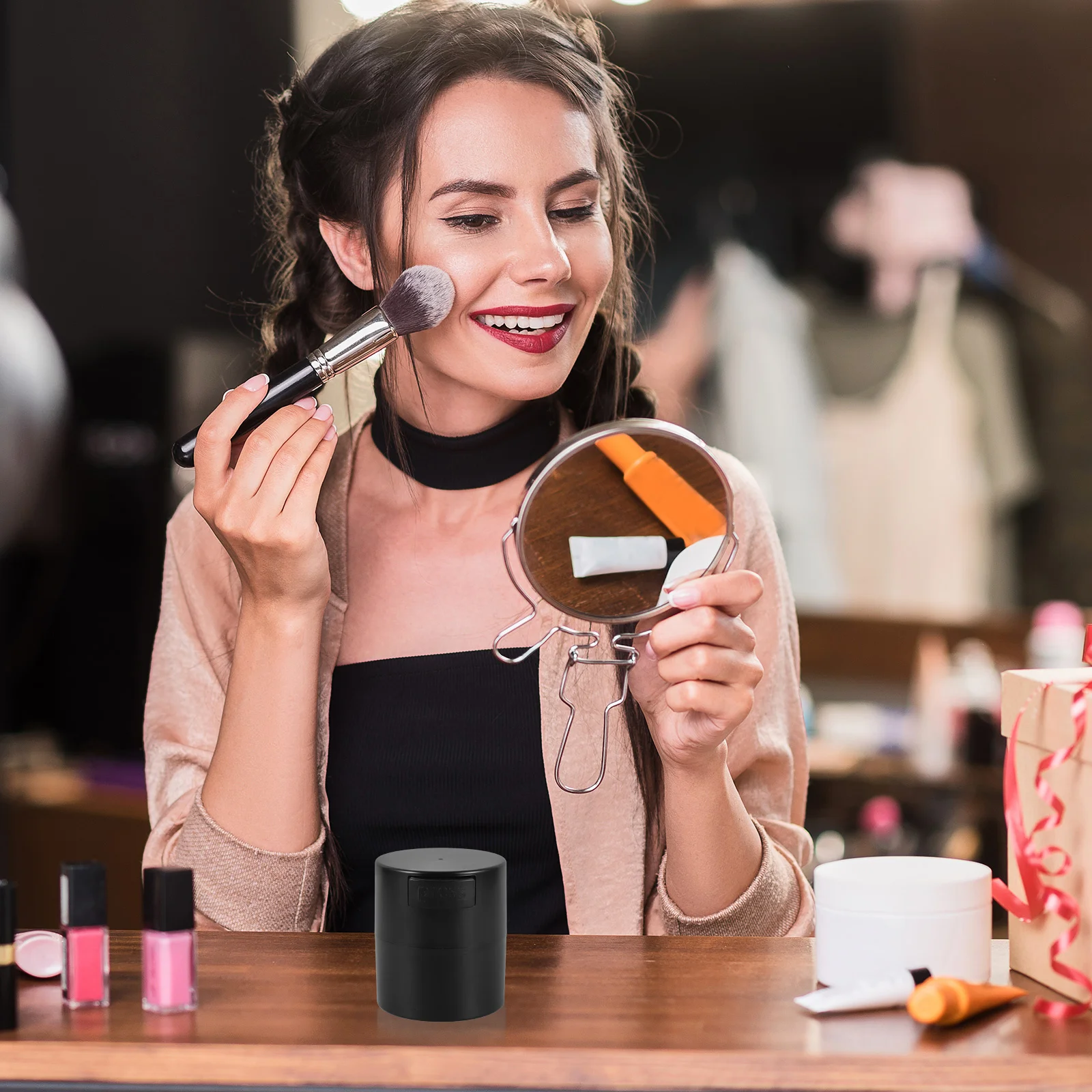 تخزين الغراء لملحقات رمش محكم فراغ نوع سعة كبيرة شفافة لاش لاصق المنظم جرة #3