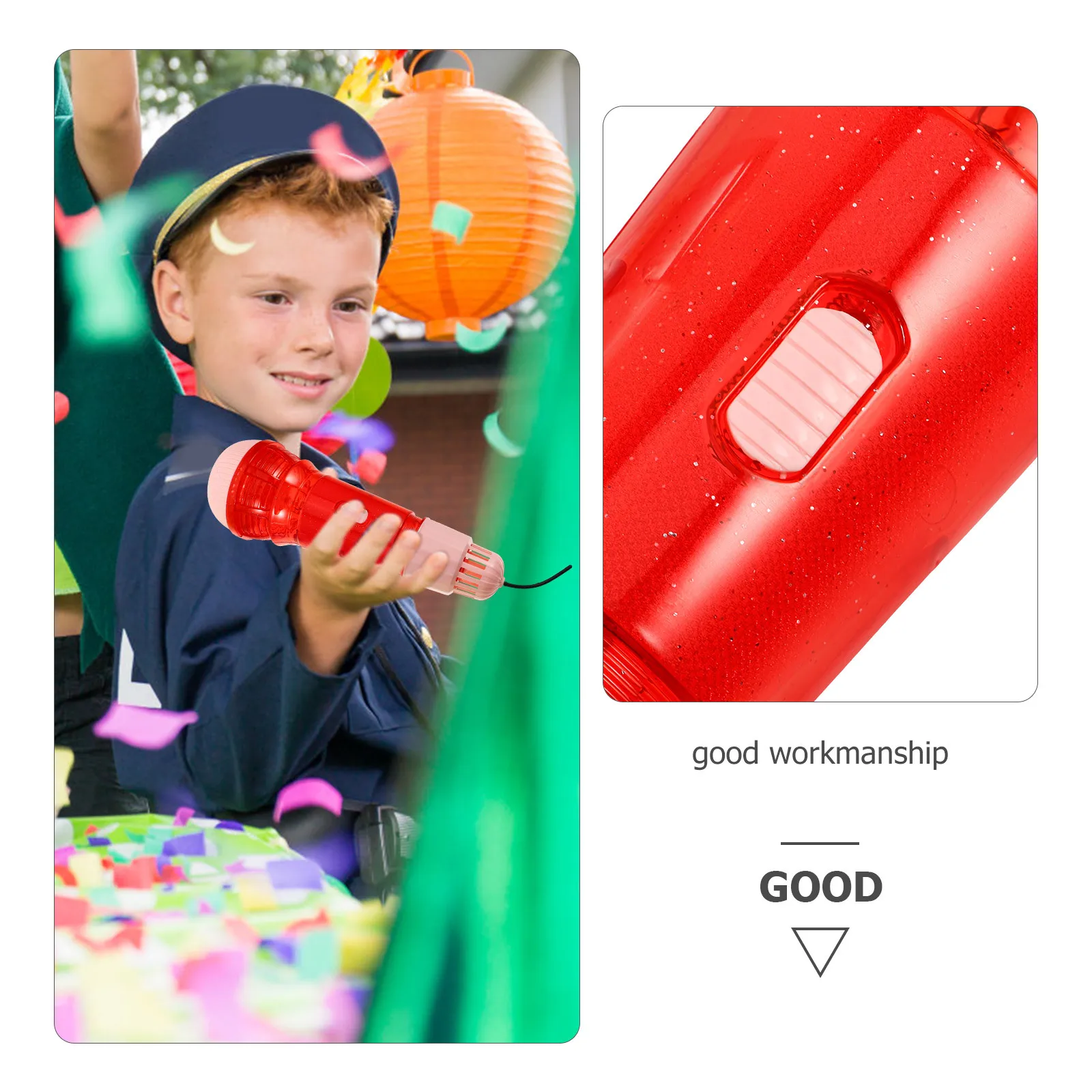 2Pcs Echo Microphone High Simulation Design Children Stage Performance Birthday Gift Educational Accessory Echo Microphone