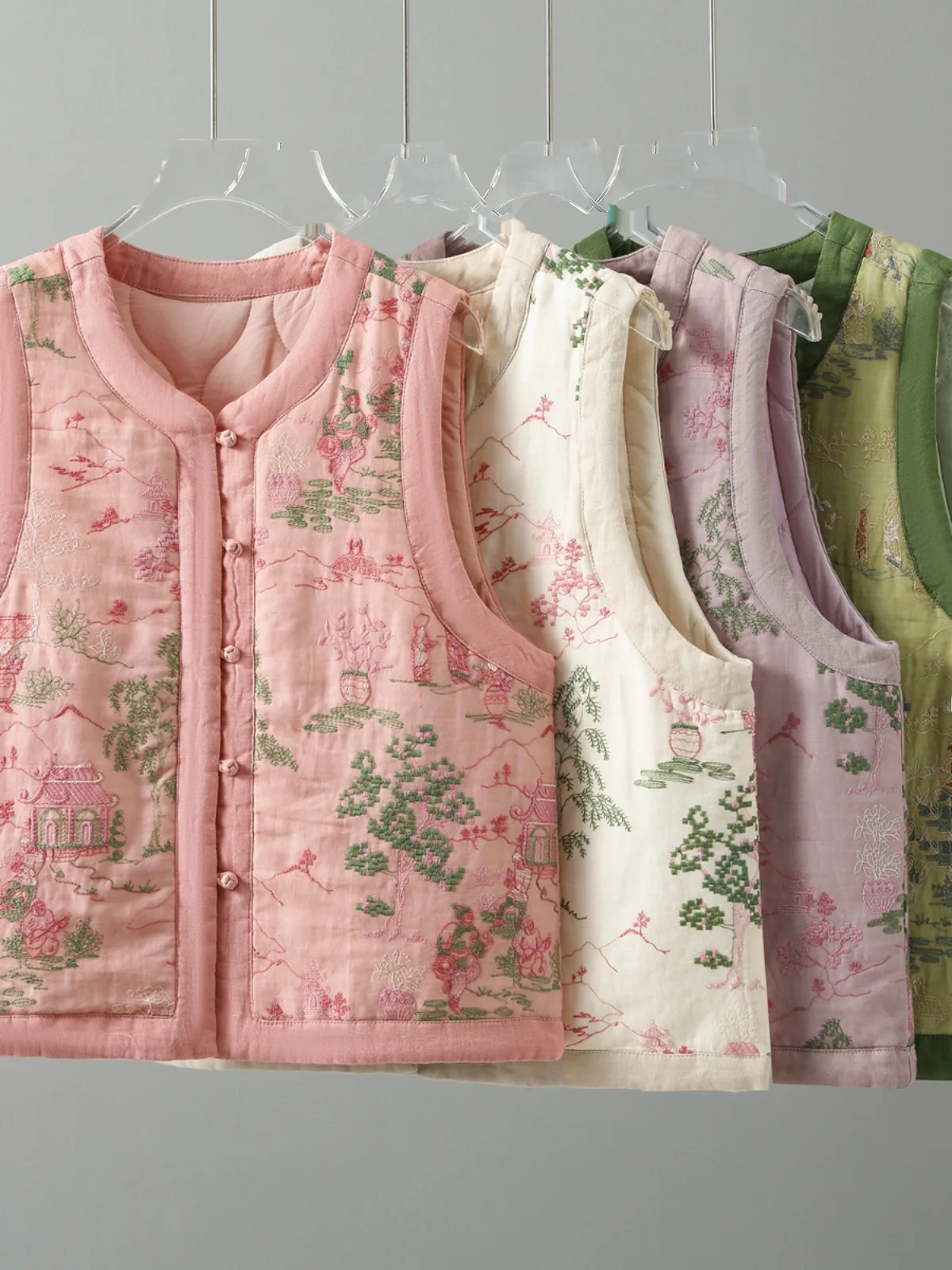 الرجعية الصينية Sle الثقيلة التطريز القطن سترة المرأة الشتاء ملابس خارجية الراقية الإحساس طبقات Svel وسادة الكتف... #1