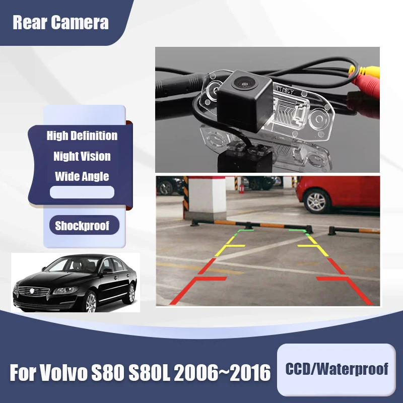 

Автомобильная камера заднего вида для Volvo S80 S80L 2006 ~ 2016, CCD Full HD, резервная парковочная камера ночного видения, утолщение и модернизация
