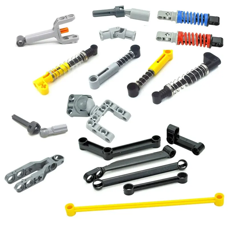 Building Blocks Technical Parts Moc Soft Hard Spring Shock Absorber Compatible Assembles Particles 76138 76537 61903 92693 57515