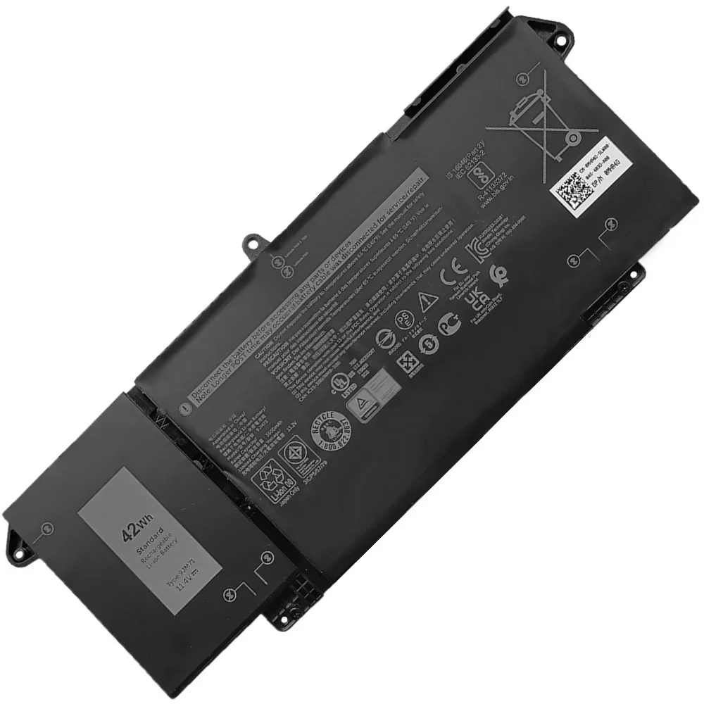 11.4V 42Wh New 9JM71 Laptop Battery  For DELL Latitude 13 5320 2-in-1 14 7320 7420 7520 HDGJ8 MHR4G 4M1JN 1PP63