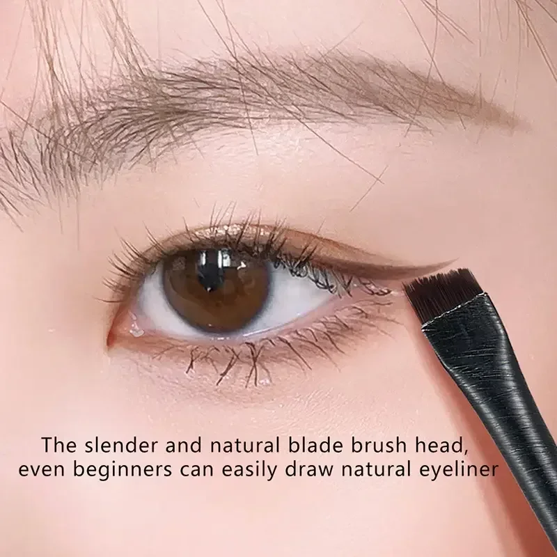 3 ชิ้น/เซ็ตใบมีดแปรงอายไลเนอร์แปรงคิ้วแบบพกพา Flat Fine Eye Liner Brow Contour แปรงแต่งหน้าเครื่องมือแต่งหน้า