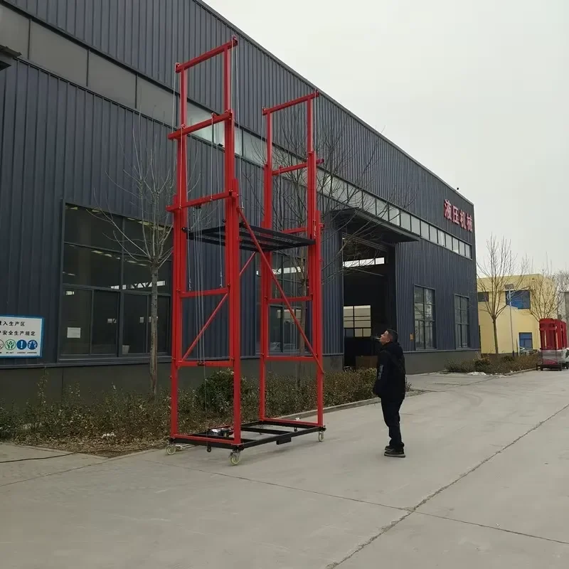 10M Electric Scaffold Lift Platform Automatic Mobile Foldable Scaffolding Wheel with Motor and Gear Core Components