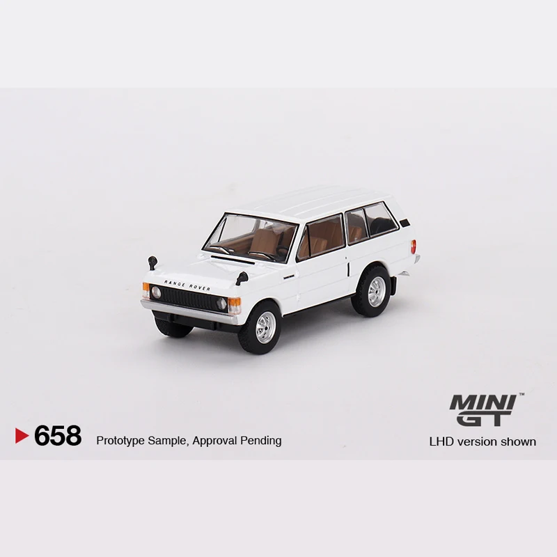 ของขวัญชุดจัดแสดงโมเดลรถยนต์คอลเลกชัน TSM MINI GT 1/64 minigt 658 Range Rover Davos โลหะผสมหล่อขึ้นรูปแบบขาว