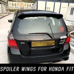 For Honda Fit Jazz 2004 05 06 07 Rear Roof Trunk Lid Spoiler Wings ABS Plastic Black Carbon Car Exterior Tuning Accessories Part