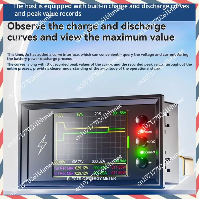 -A21Z DT20W 0-420V Smart Wifi Power Meter For Lithium Battery Capacity, DC Current Voltage Coulomb Tester Using Tuya, 100A