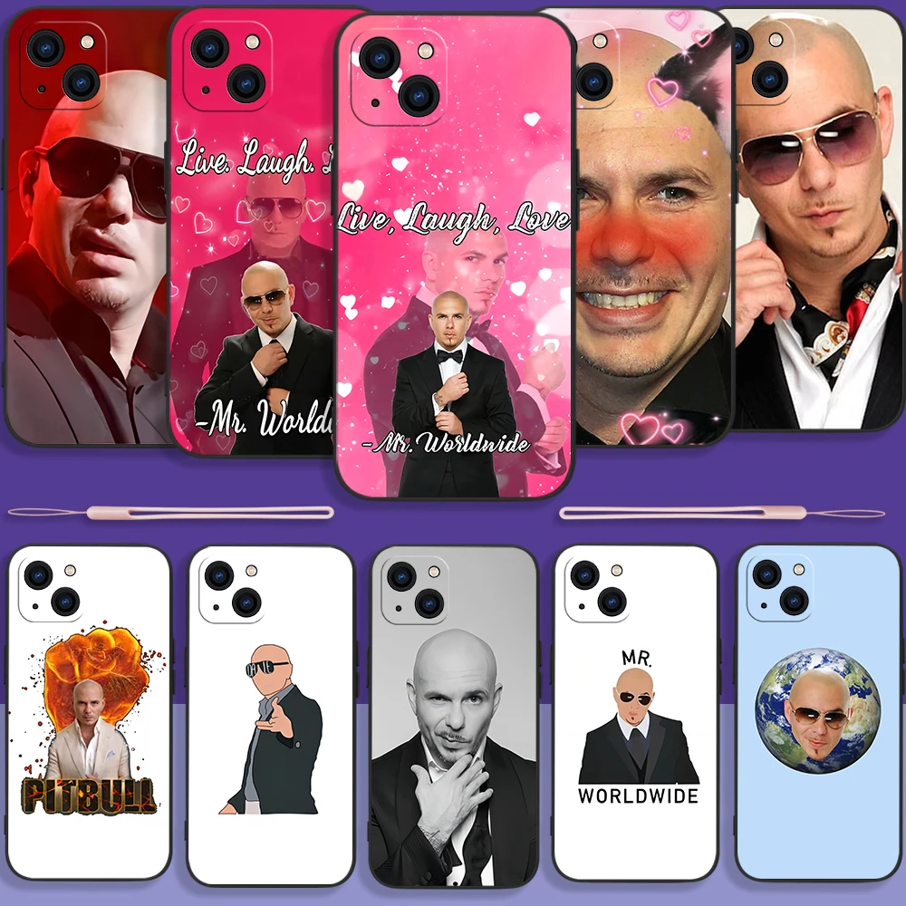 Mr Worldwide Says To Live Laugh Love Phone Case For iPhone 15 14 13 12 11 Pro Mini X XR XS MAX SE 8 7 Plus Silicone Cases with