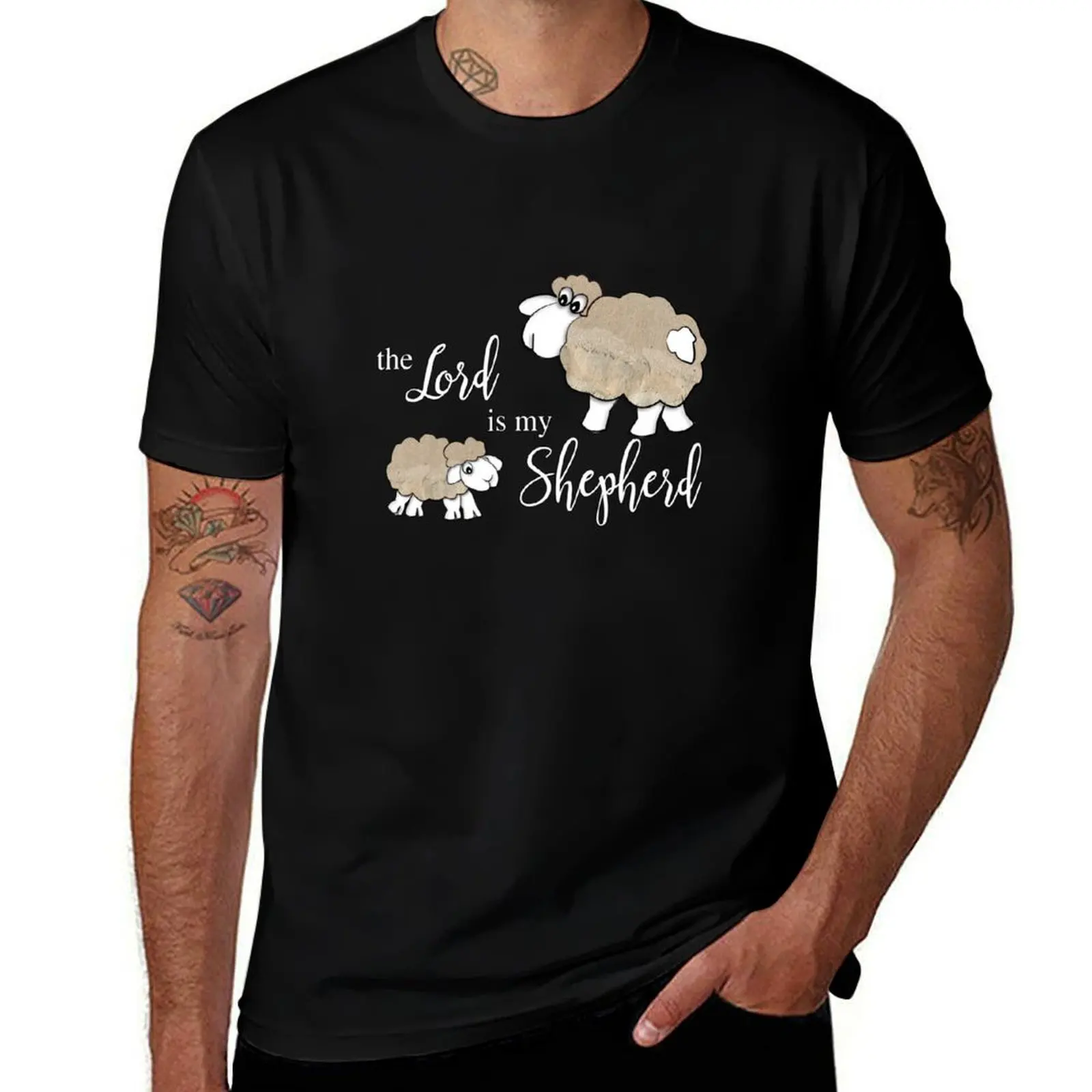 

shirts man for cotton funny Christian 100 Psalm t is T-Shirt - 23 My - shirt Shepherd cotton percent Lord The Design t