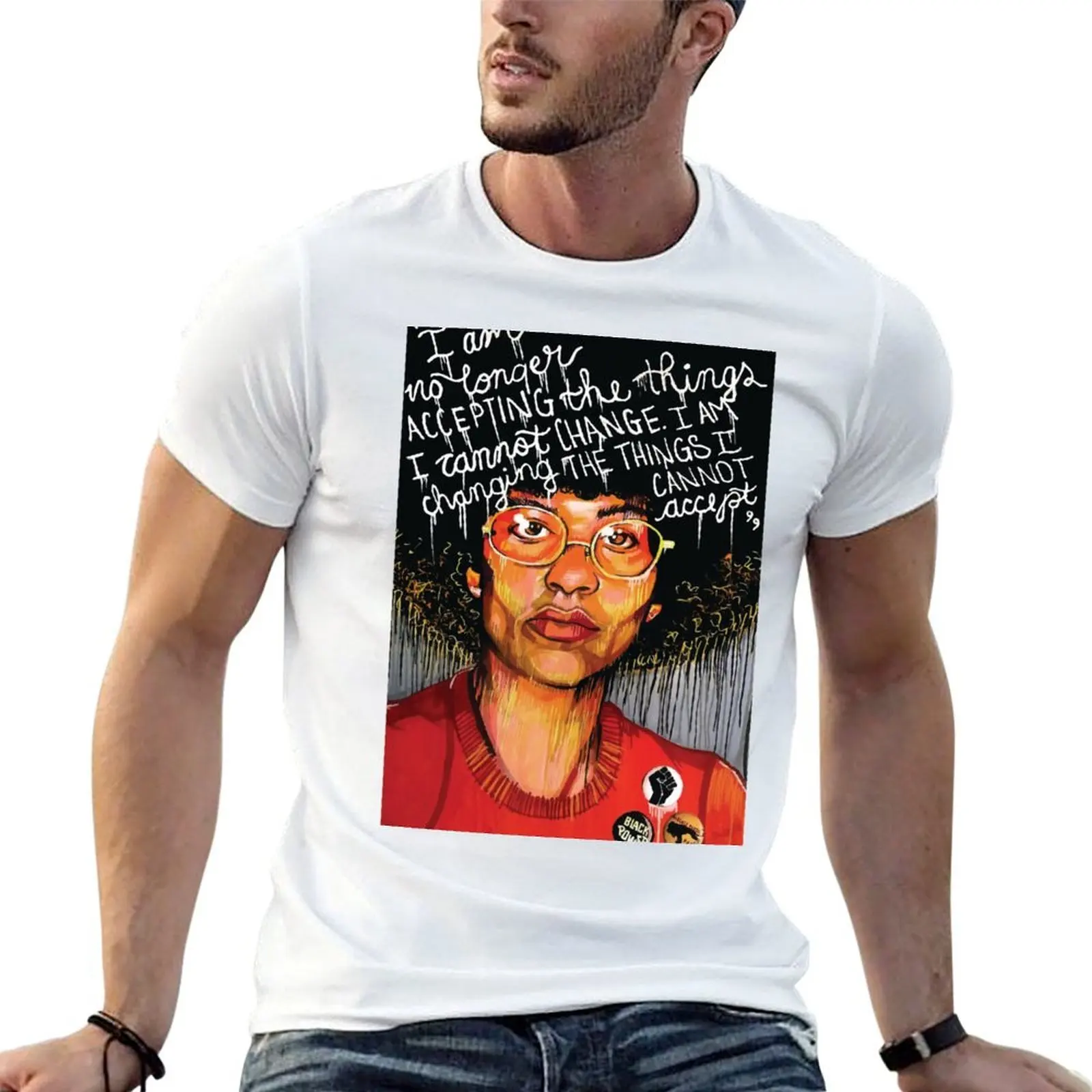 

Angela Davis T-Shirt cotton t shirts high quality t shirts for man pack white T-Shirt