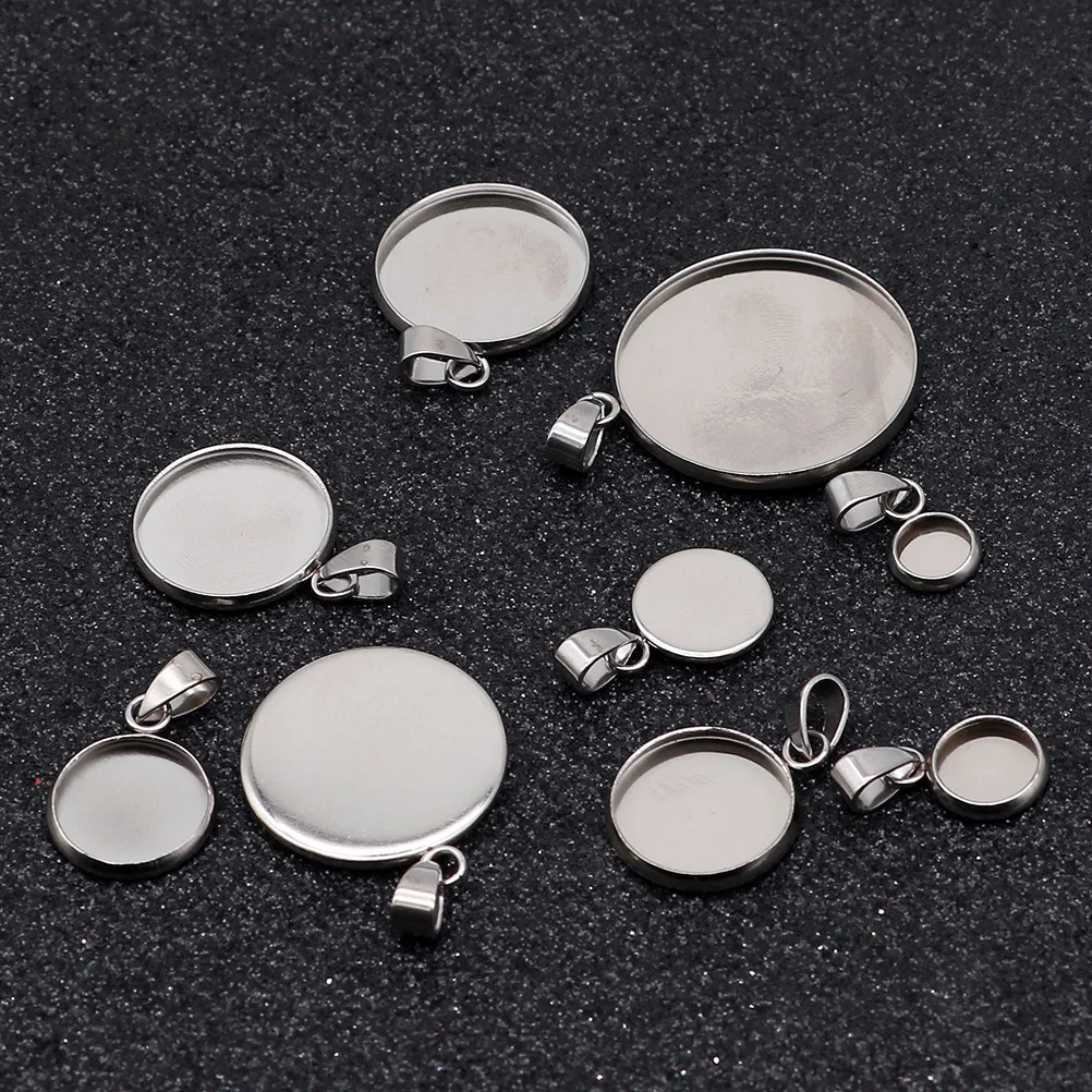 20 Pcs Pendant Gemstone Bracelet Contact Lenses Bases Earring Backs Sterling Silver Necklace