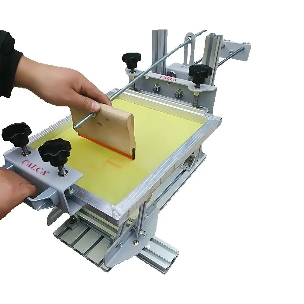Calca Manual Cylinder Screen Printing Press, for Pen / Cup / Mug / Bottle (with 10in Squeegee)