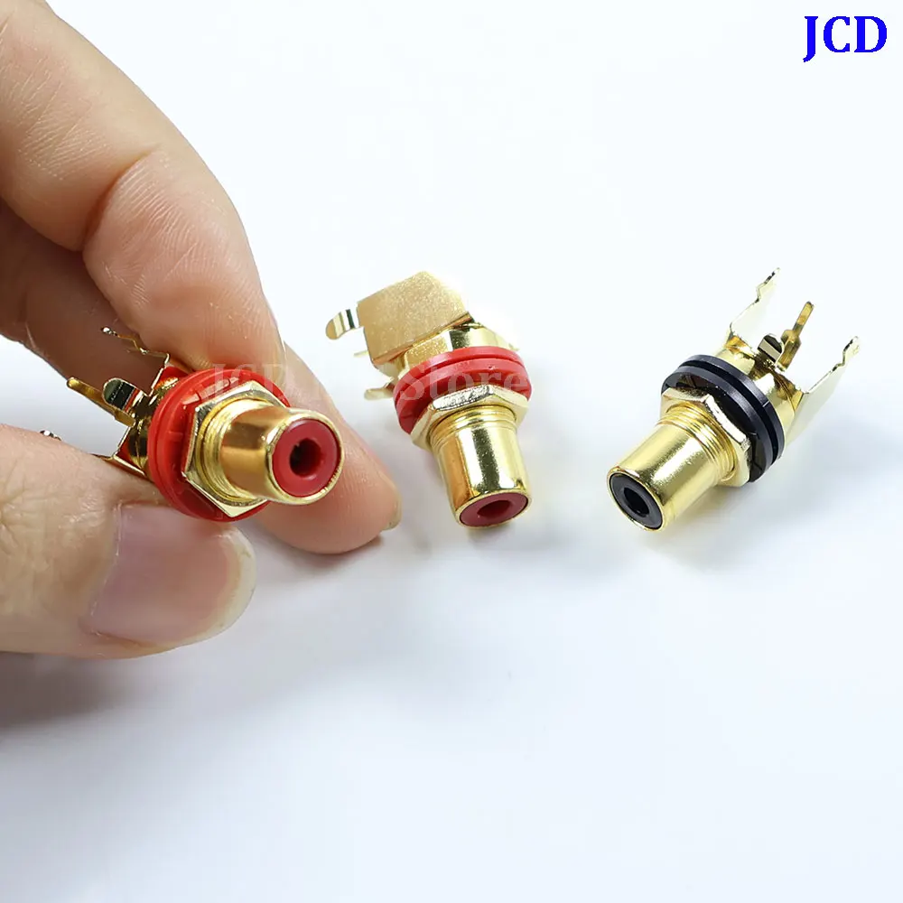 

1 PC Pure copper gold-plated RCA socket Installation welding on PCB Board AV Audio Amplifier speaker terminal connector