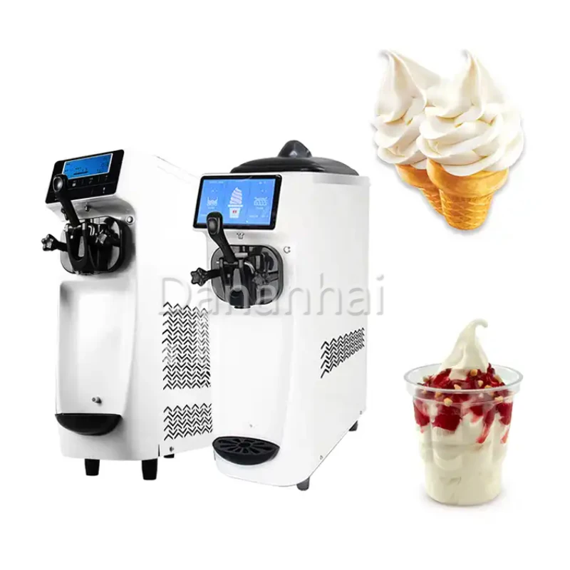 110V 220V Ice Cream Machine Small Commercial Stainless Steel Frozen Yogurt Machine