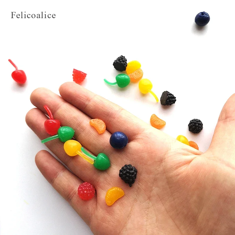 20pcs Cute Miniature FruitsToys Artificial Simulation Cherry for Dollhuose Accessories Kitchen Play Toys Home Accessories