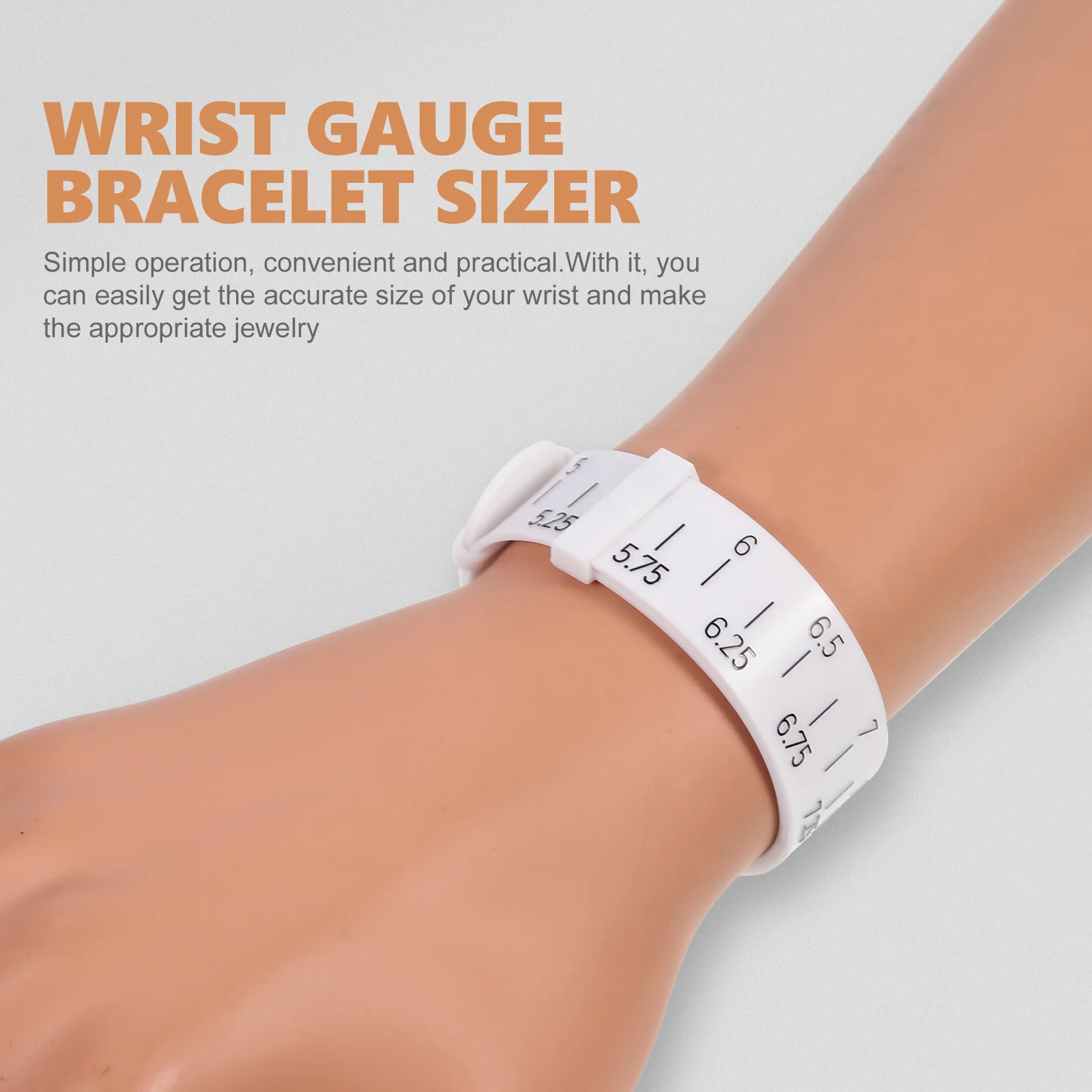 2 Pcs Wrist Measuring Tool Measurement Bracelet Gauge Adjustable Diameter Circle Jewelry Sizer Pu Marker