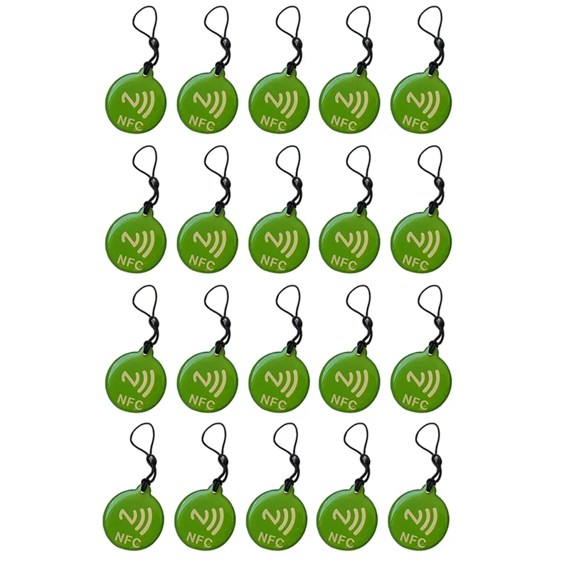 L72A-20szt. Etykiety NFC Tag Ntag213 13.56Mhz Karta Inteligentna Dla Wszystkich Telefonów Obsługujących NFC Inteligentna Wizytówka NFC 31.5X28mm C
