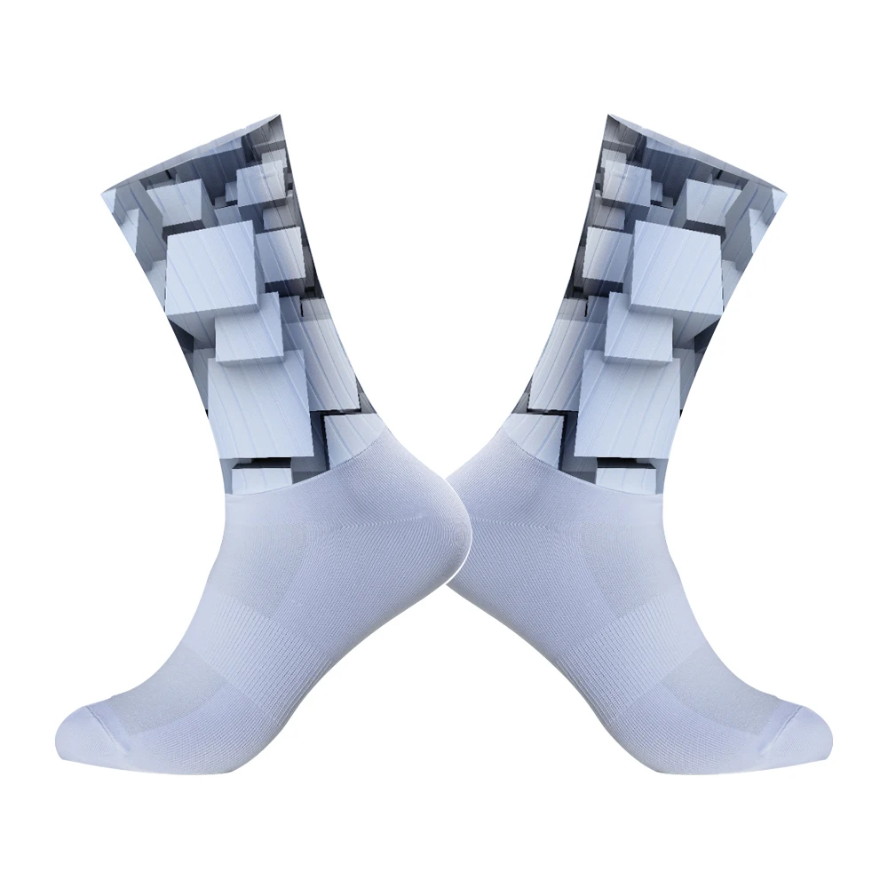 Chaussettes de cyclisme coordonnantes sans couture, pour vélo de route, course en plein air, nouvelle collection 2024