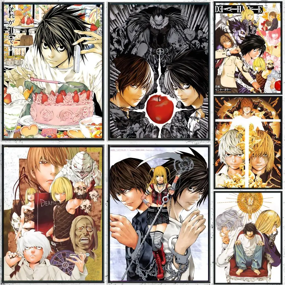 Death Note Cool Anime Decor Poster HD Waterproof Wall Decal for Study, Living Room & Garage, DIY Great Gift for Fans