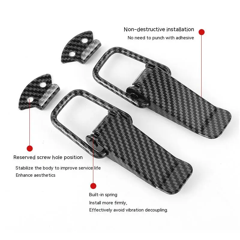 2 Pcs Car Hood Clip Hasp Car Bumper Security Hook Quick Release Fasteners Lock Clip Kit for Racing Auto decoration