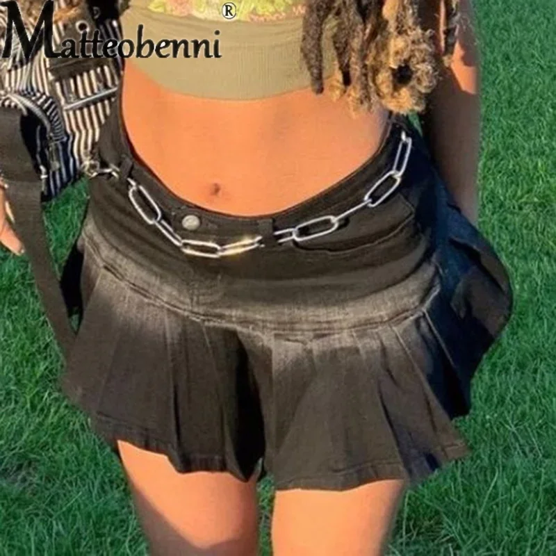 2024 Nieuwe Sexy A-lijn Super Korte Denim Rok Vrouwelijke Zomer Avond Party Dansvoorstelling Dameskleding Cheerleading Uniform