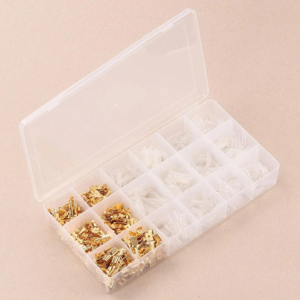 

600 шт. 2,8/4,8/6,3 мм обжимной клемм, изоляция, внешний разъем для шин, провод, лопата, разъем, комплект изоляционных втулок