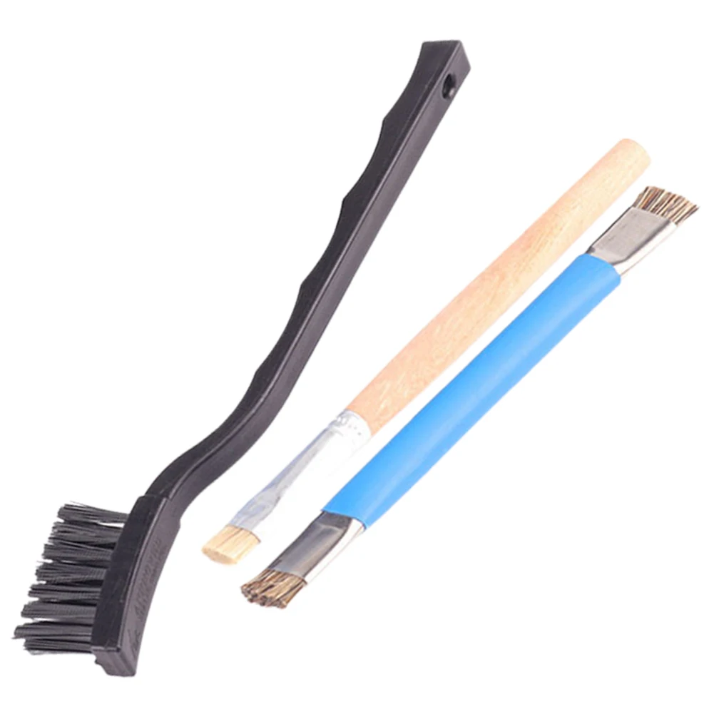 

3pcs Set Double Head Anti-static Brush PCB Mainboard Rework ESD Cleaning Brush For Mobile Phone Repair Soldering Clean Up Dust