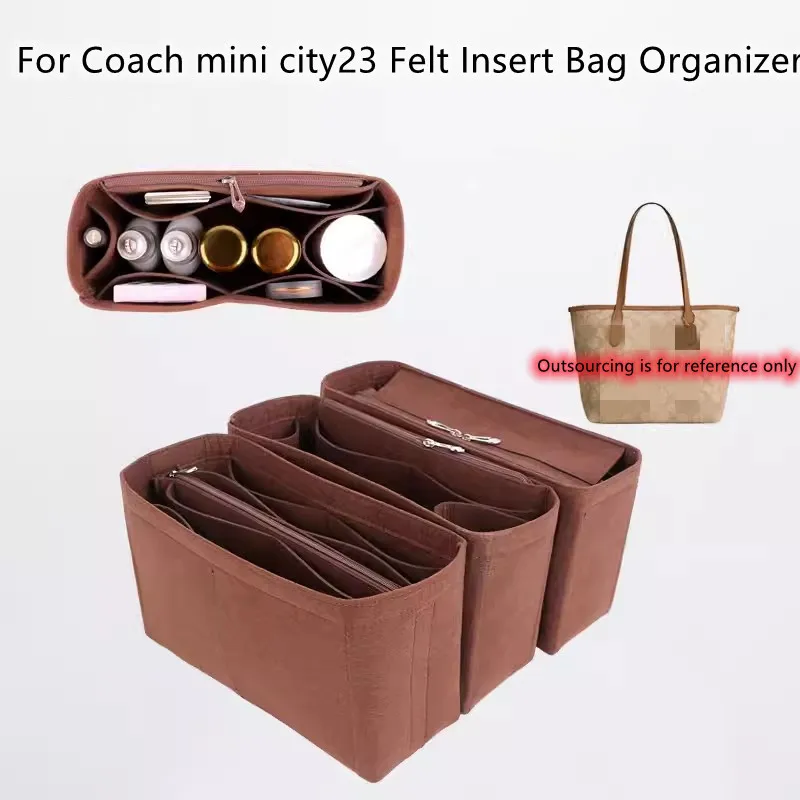

Customization Felt Organizer Insert Luxury Handbag Tote Shaper, For city23 mini tote Travel Bag Organization